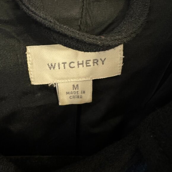 Witchery Military Jacket wool blend Womens Medium Black - Picture 6 of 9